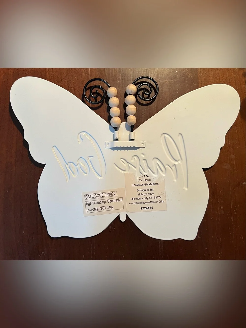 Praise God Butterfly Wall Decor - White & Yellow